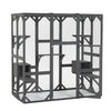 Outdoor Cat House Wooden Cat Cage With Shroud Gizmokings Warehouse