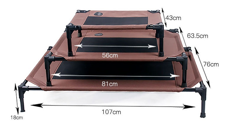 Pet bed dog moisture-proof removable washable stack dog bed Oxford cloth camp bed Gizmokings Warehouse
