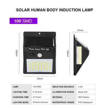 Solar Light Outdoor Wall Lamp with PIR Motion Sensor Gizmokings Warehouse
