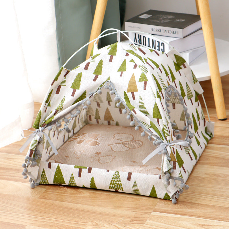 “Purrfect Hideout Alert: Give Your Feline a Royal Retreat with Gizmokings’ Enclosed Cat Tent! Gizmokings Warehouse