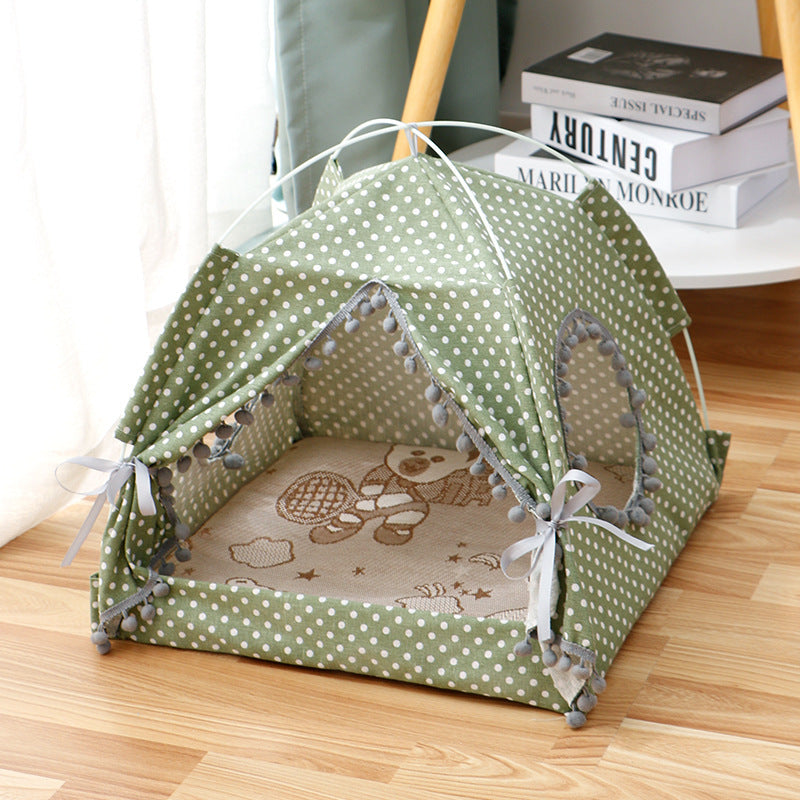“Purrfect Hideout Alert: Give Your Feline a Royal Retreat with Gizmokings’ Enclosed Cat Tent! Gizmokings Warehouse