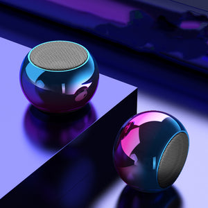 M3 Colorful Wireless Speakers 3D Mini Electroplating Round Steel Cannon Blue tooth Speaker Radio Support U Disk Subwoofer Gizmokings Warehouse