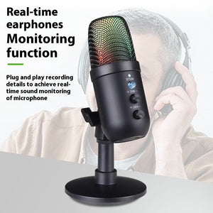 USB Microphone RGB Mobile Phone Computer Live Karaoke E-sports Games Microphone easy-product-customizer