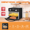 Geek Chef Air Fryer 10QT, Countertop Toaster Oven, 4 Slice Toaster Air Fryer Oven Warm, Broil, Toast, Bake, Air Fry, Oil-Free, Black Stainless Steel, Perfect For Countertop, Ban On Amazon Gizmokings Warehouse