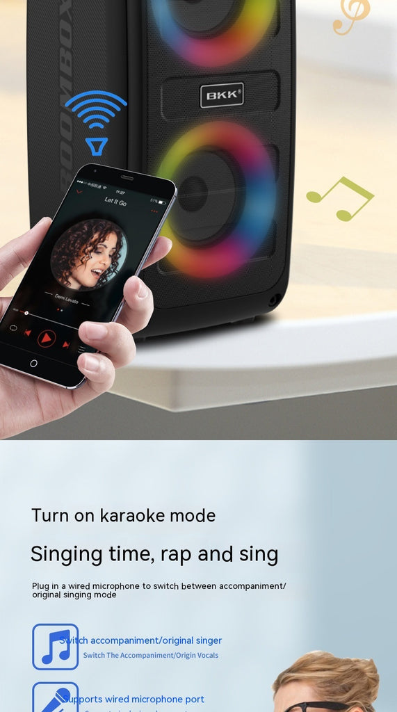 Portable Bluetooth Speaker Color Light Speaker Gizmokings Warehouse