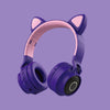 LED Light Cat Ear Headphones Wireless Bluetooth 5.0 Headset Portable Foldable Kids Headphone With Microphone Best Gift Gizmokings Warehouse