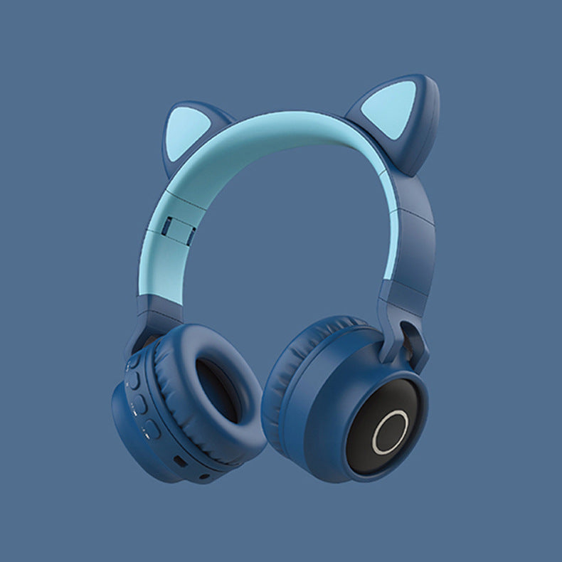 LED Light Cat Ear Headphones Wireless Bluetooth 5.0 Headset Portable Foldable Kids Headphone With Microphone Best Gift Gizmokings Warehouse