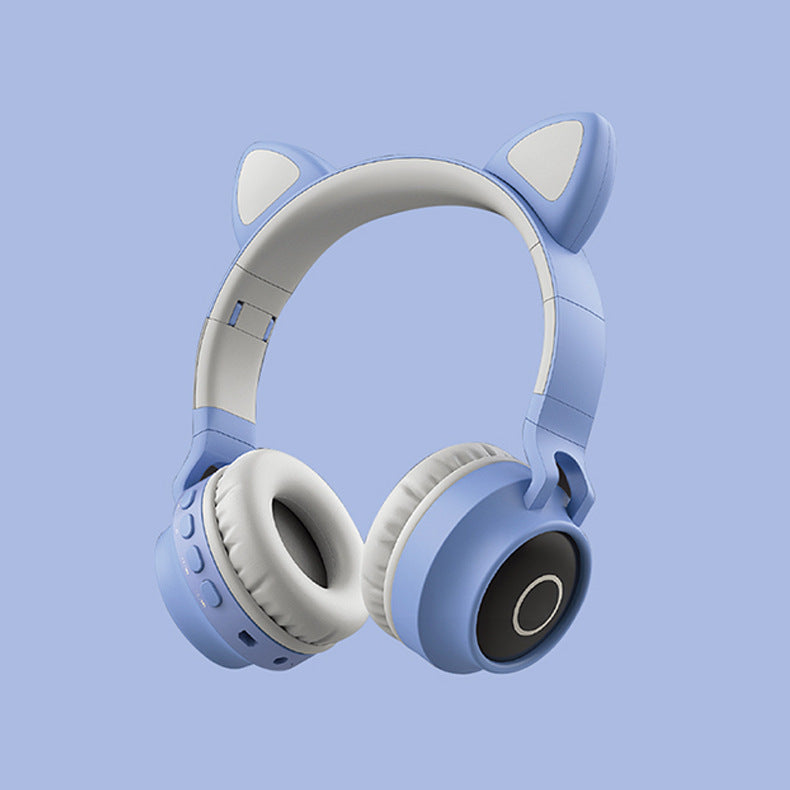 LED Light Cat Ear Headphones Wireless Bluetooth 5.0 Headset Portable Foldable Kids Headphone With Microphone Best Gift Gizmokings Warehouse