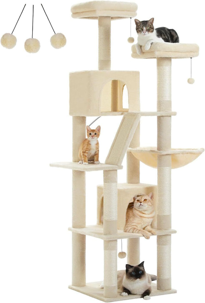 180cm Multi-Level Cat Tree Tower with Scratching Posts Gizmokings Warehouse