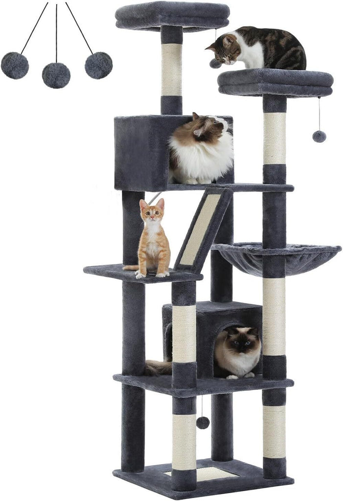 180cm Multi-Level Cat Tree Tower with Scratching Posts Gizmokings Warehouse