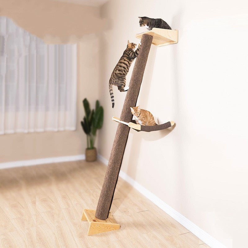 Solid Wood Large Cat Climbing Frame Cat Litter Cat Tree One Cat Shelf Gizmokings Warehouse