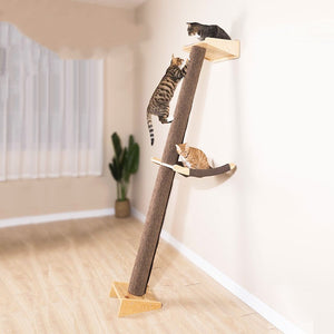 Solid Wood Large Cat Climbing Frame Cat Litter Cat Tree One Cat Shelf Gizmokings Warehouse