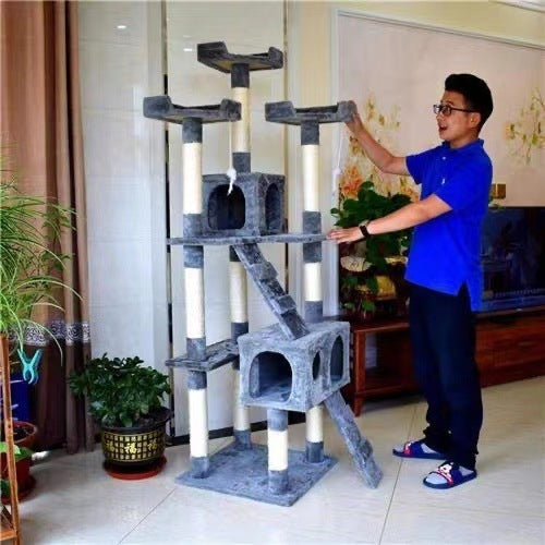 Large Cat Tree Cat Climbing Frame Integrated Jumping Platform Sisal Column Gizmokings Warehouse