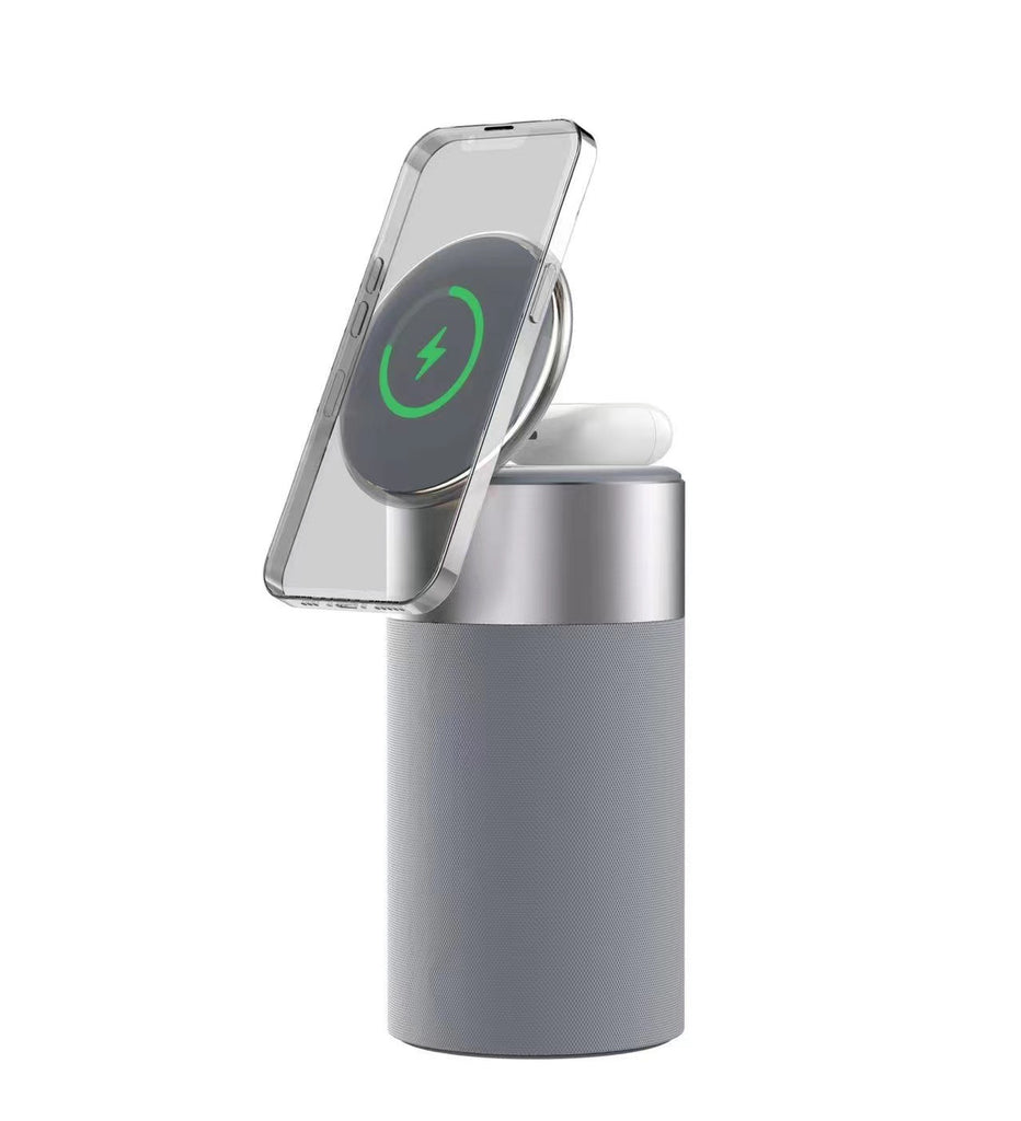 3-in-1 Wireless Charger & Bluetooth Speaker with Touch Lamp for iPhone & AirPods – Portable Home & Office Essential Gizmokings Warehouse