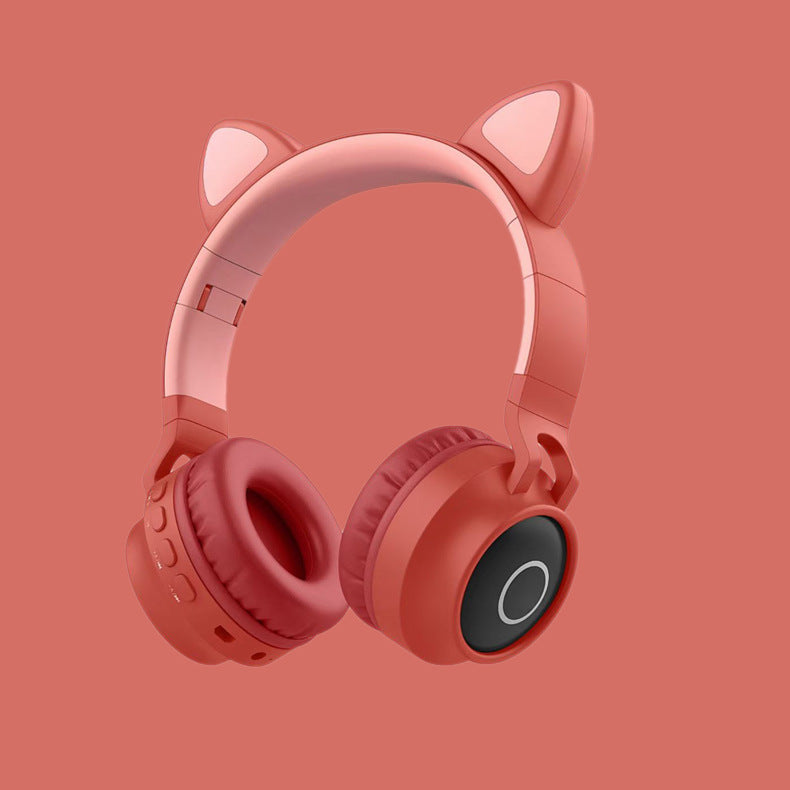 LED Light Cat Ear Headphones Wireless Bluetooth 5.0 Headset Portable Foldable Kids Headphone With Microphone Best Gift Gizmokings Warehouse