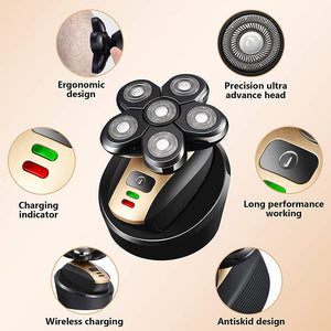 5-in-1 Rechargeable Electric Shaver for Men – 5 Blade Razor, Head Shaver, Beard & Nose Hair Trimmer Gizmokings Warehouse