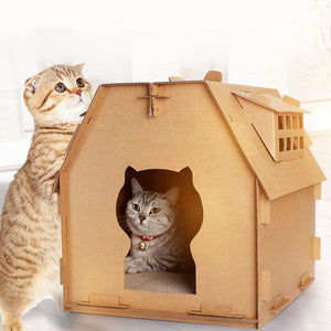 Unbox Purr-fection: The Ultimate Carton Castle for Cats! Gizmokings Warehouse