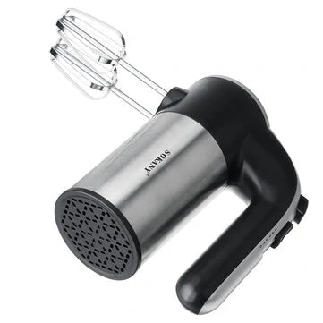 Kitchen Electric Hand Mixer with 5 Speeds Whisk with Egg Beater Dough Hook Gizmokings Warehouse