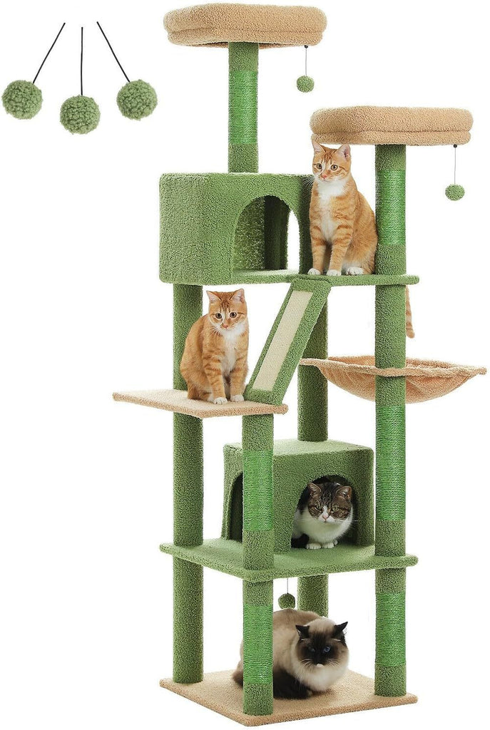 180cm Multi-Level Cat Tree Tower with Scratching Posts Gizmokings Warehouse