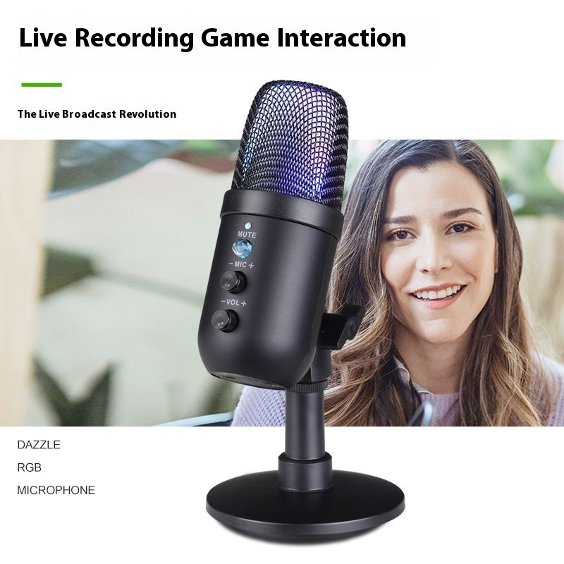 USB Microphone RGB Mobile Phone Computer Live Karaoke E-sports Games Microphone easy-product-customizer