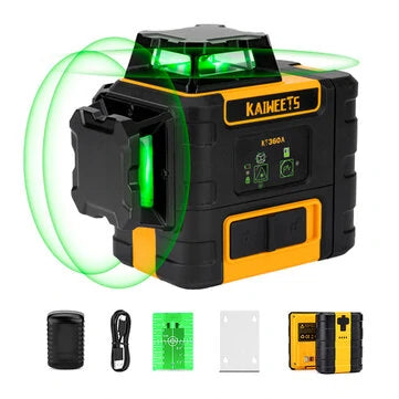 KAIWEETS KT360A 3x360 Green Laser Level – Rechargeable, 196ft Range Banggood Dropship