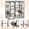 Outdoor Cat House Wooden Cat Cage With Shroud Gizmokings Warehouse
