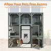 Outdoor Cat House Wooden Cat Cage With Shroud Gizmokings Warehouse