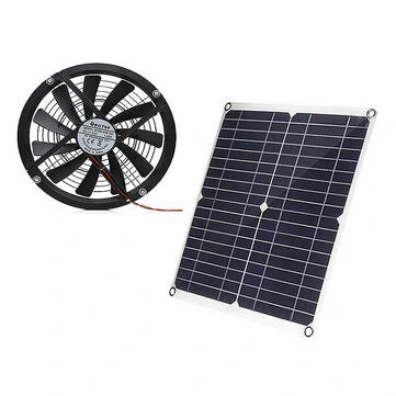 12V 25CM Solar-Powered Exhaust Fan – High Air Volume Cooling Gizmokings Warehouse