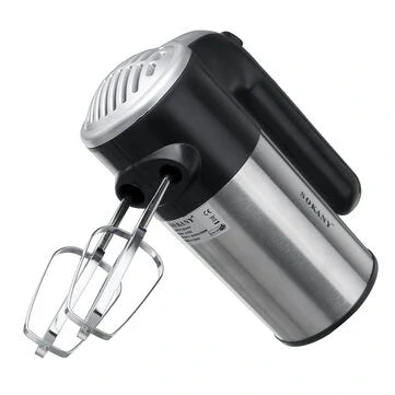 Kitchen Electric Hand Mixer with 5 Speeds Whisk with Egg Beater Dough Hook Gizmokings Warehouse