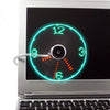 USB Fan Adjustable Mini Flexible Fan LED Light Time Clock Desktop Cool Gadget Time Display Gizmokings Warehouse
