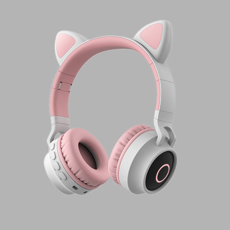 LED Light Cat Ear Headphones Wireless Bluetooth 5.0 Headset Portable Foldable Kids Headphone With Microphone Best Gift Gizmokings Warehouse