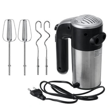 Kitchen Electric Hand Mixer with 5 Speeds Whisk with Egg Beater Dough Hook Gizmokings Warehouse