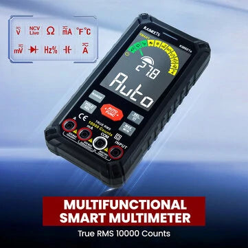 US/EU Direct KAIWEETS KM601S Smart Multimeter True RMS 10000 Counts 1200mAh Rechargeable Battery AC/DC Voltage Resistance Capacitance Tester Banggood Dropship