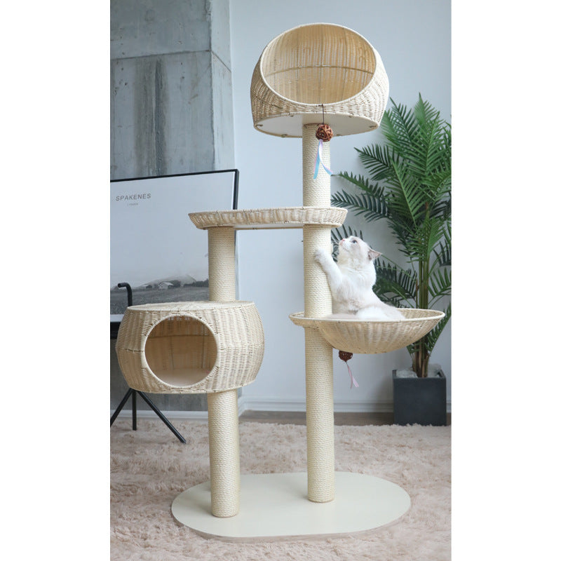 Integrated Multi Layer Solid Wood Cat Tree Gizmokings Warehouse