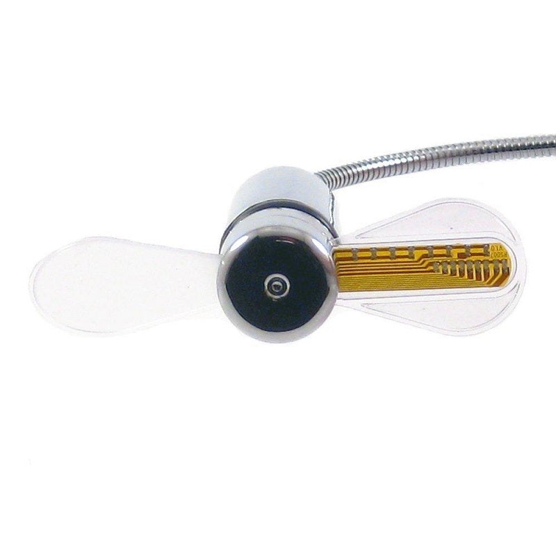 USB Fan Adjustable Mini Flexible Fan LED Light Time Clock Desktop Cool Gadget Time Display Gizmokings Warehouse
