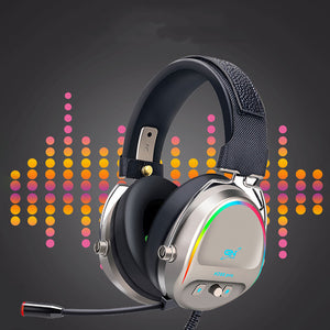 USB Headset Gaming Headset RGB Luminous Gaming Wired Headset With Microphone Gizmokings Warehouse