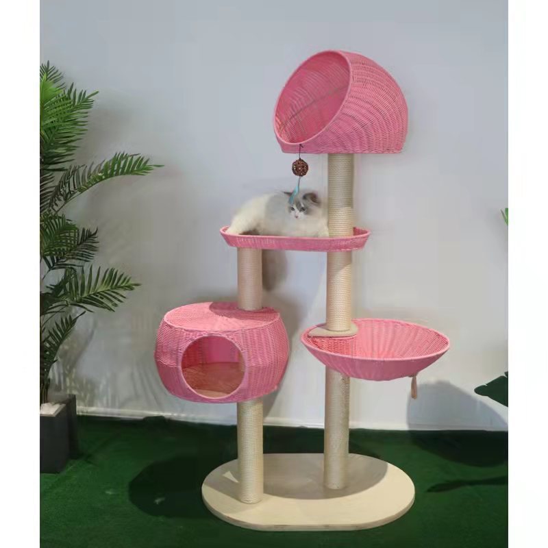 Integrated Multi Layer Solid Wood Cat Tree Gizmokings Warehouse